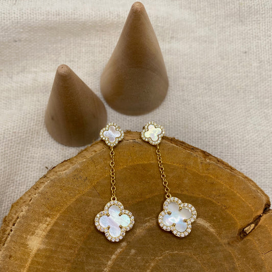 Boucles Trèfles Nacre