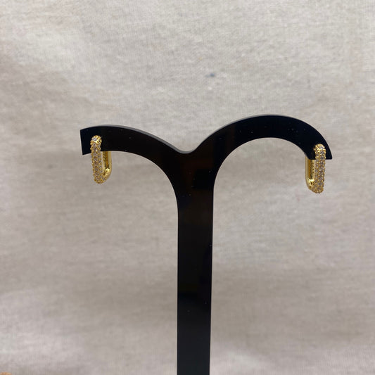 Boucles Rectangle Strass