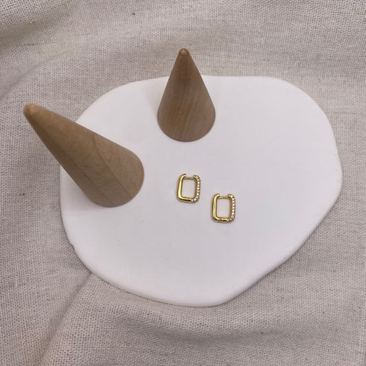 Boucles Rectangle Strass