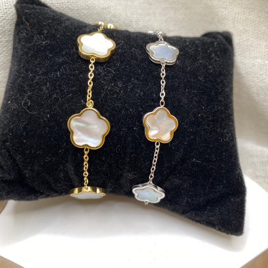 Bracelet Trèfles Nacre