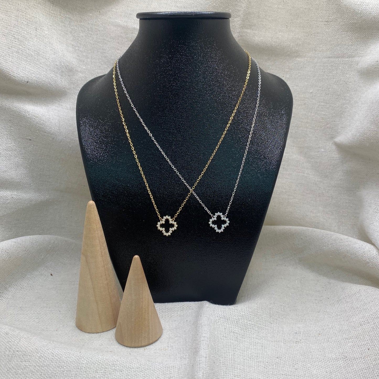 Collier Trèfle Strass