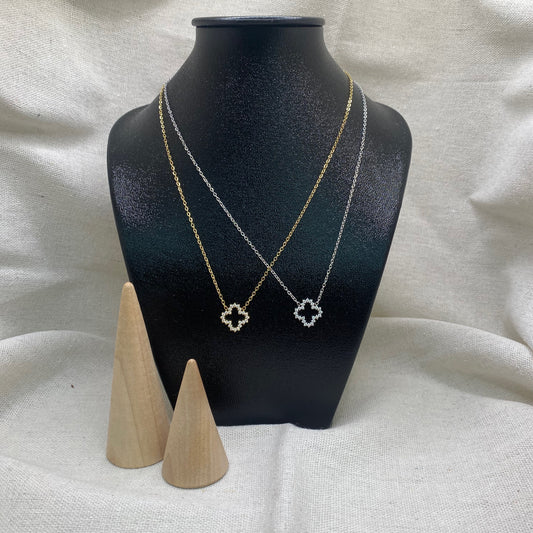 Collier Trèfle Strass