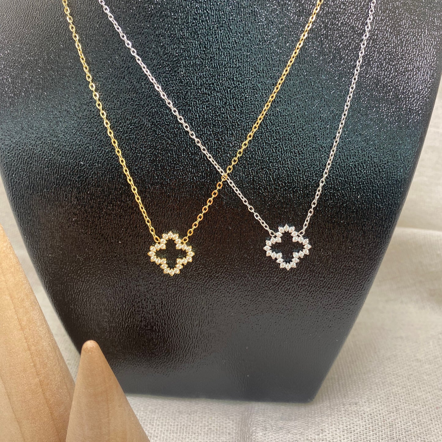 Collier Trèfle Strass