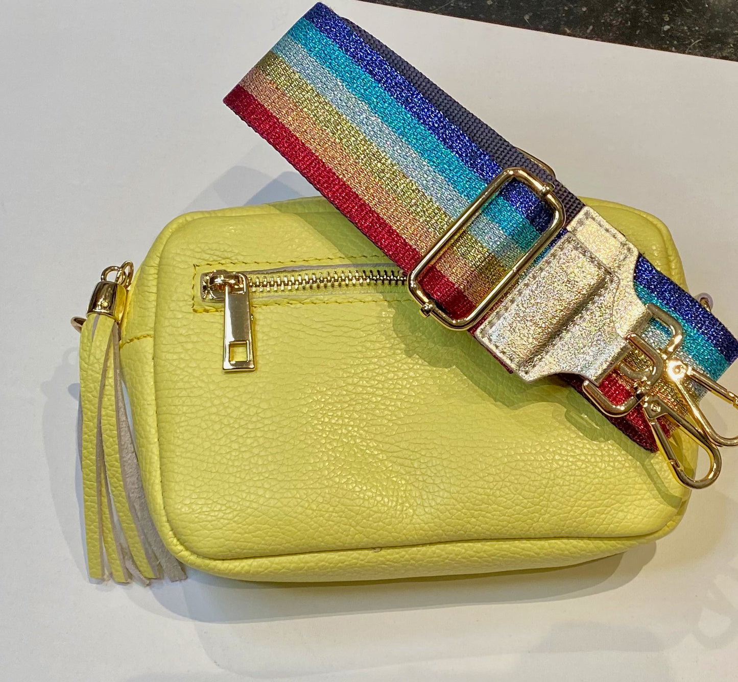 Sac en Cuir Jaune Citron