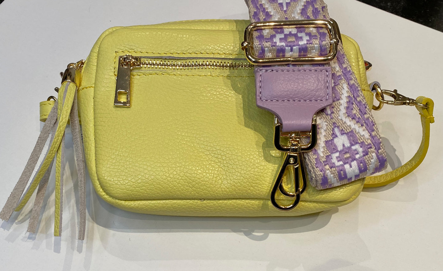 Sac en Cuir Jaune Citron